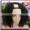 cheap short brazilian virgin human hair kinky curl u part wigs for sale