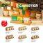 beautiful flower prints bamboo fiber set of 3 square canister,bamboo fiber food storage