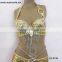 gold belly dance sexy egypt costume (XF-073E gold)