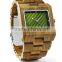 Custom Square Case Wooden Watches for Men Quartz Men Bamboo Watches