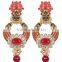 Indian Traditional Gold Plated Earrings With Pearl Work