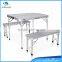 Camping portable aluminum folding picnic table and chairs