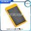 New design 4000mah LED lamp high transfer rate portable polymer power bank solar charger