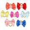 Pearl Flower Studded Mixed Colors Rubber Band Pet Gift Hair Bows