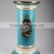 OEM design antique luxury tiffany blue 30"ceramic porcelain art roman pillar with gold for wedding decorations