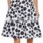 Polka Dot Pleated Scuba Skirt