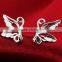 MLSE-028 Fashion lady 's like earring real sterling silver S925 butterfly earrings