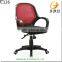 Fabric Swivel Office Computer Chair With PP Armrest Chrome Metal Base C128-1
