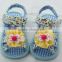 summer colorful flower flat cute high-heel girl baby sandal