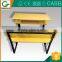 Steel wooden maken cheap price school desk and chair