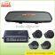 12V Car Reverse Sensor System with LED Mirror and 4 Rear Sensors