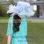 Lady Yellow Fashion Organza Hats Summer For Special Occassion