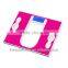 square design body fat purple tempered glass human parameter analyzer weighing bathroom scale