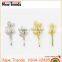 Wholesale alloy bridal headpiece vintage gold leaf fancy hair clips head pins for girls