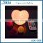 Red led heart shape decoration light/ABS material remote controlled romantic heart light