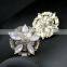 Flower Alloy crystal gemstone brooch