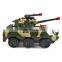 B/O go and bump military model tank toys with light and sound