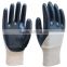 Cotton Jersey Liner Nitrile Coated Heavy Duty oil rigger gloves