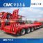 60 tons China new 3 axles low bed trailer / flatbed semi trailer truck factory manufacturer