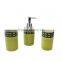 Ceramic modern design 3 pcs bathroom accessory set
