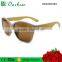 2016 new design good quality PC frame with 100% natural bamboo sunglasses UV400