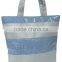 2016 Latest design high quality low cost PVC with polyester Beach bag shopping bag for lady
