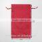 Logo printing soft satin hair extension packaging bag, small drawstring bag