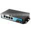 25km long distance 4+1 fiber port full Gigabit Network POE Switch