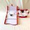 high quality red flock Jewelry box with fastener