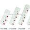British standard 3 way multi electrical extension socket with individual switch