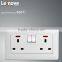 light double gang electric waterproof switcher wall socket