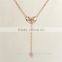 Gold Plated Long Chain Latest Design Heart Beads Fashion Necklace