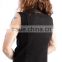 Cool black man denim vest with stud punk and rock design denim vest(LOTJ250)