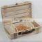 wine bottle and glass box,unique wine gift box for 2 bottles,antique wine bottle gift boxes