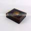 Gold Foil Magnetic cardboard black gift box with custom logo