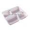 4 compartment sugarcane compostable biodegradable tray