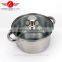 5pcs glass lid high quality stainless steel kitchen pot/cooking pot