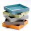 Multicolor square decorative wooden tray,