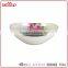 Houseware factories supply plastic flower print large melamine boat shaped bowl