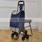 6 Wheels Folding Climb Stair Shopping Trolley / Stair Climber Shopping Trolley