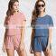 Woman Summer Romper Keyhole Cutout Romper Women Wholesale Plain Dyed Custom Made Romper High Quality
