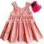 New Design Cotton Linen Sleeveless Lovely Baby girls dresses