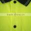 Men's fluorescent two-tone protective reflective generic segmented tapes UPF bulk safety polo shirt