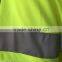 Mens hi vis yellow reflective tapes worker Europe warning t-shirt
