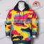 custom short sleeve hoodie with printed logo 100% polyester