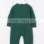 Green Cotton Blend Round Neck Plain for Winter Season Custom Baby Romper