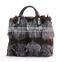 Factory directly supply Luxury fashion Ladies Handbags real Fox Fur Bag