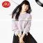 2017 wholesale customized fashion round neck sweaters women's pullover for lady