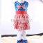4th of July new design girl boutique clothing set mutil ruffle star appliqued dress