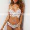 B33512A Europea women soft hollow lace new fashion bra and brief sets